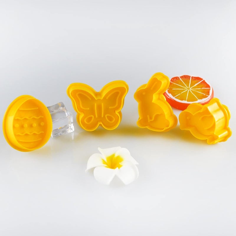 cheekyglo Pastry/Cookie/Fondant Stampers,4-Piece Set Easter Day Cookie Set Tools - Image 5
