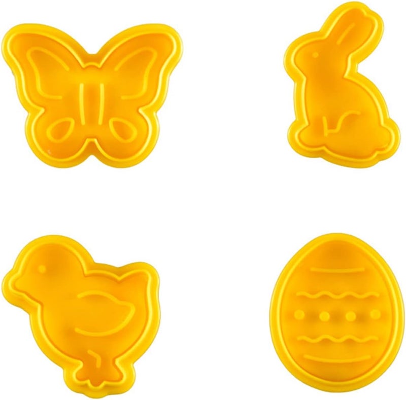 cheekyglo Pastry/Cookie/Fondant Stampers,4-Piece Set Easter Day Cookie Set Tools - Image 1