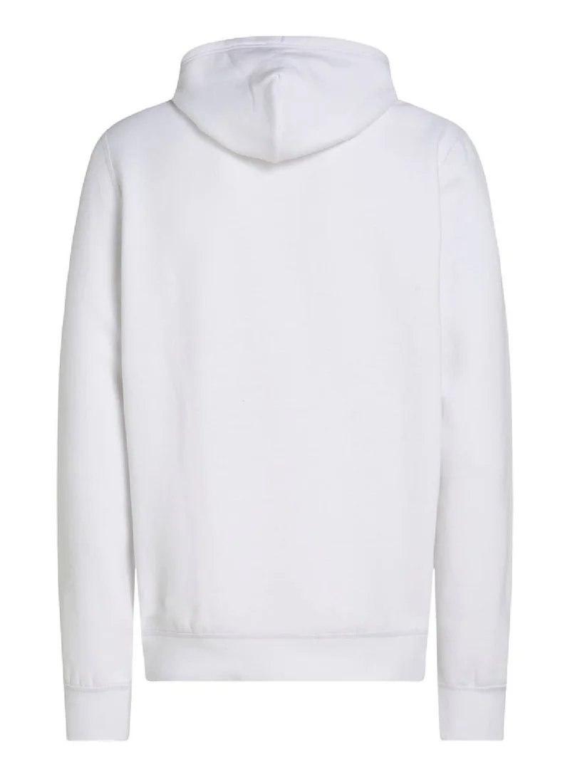 Tommy Hilfiger white Fleece Drawstring Hoody for Men | Best Price UAE
