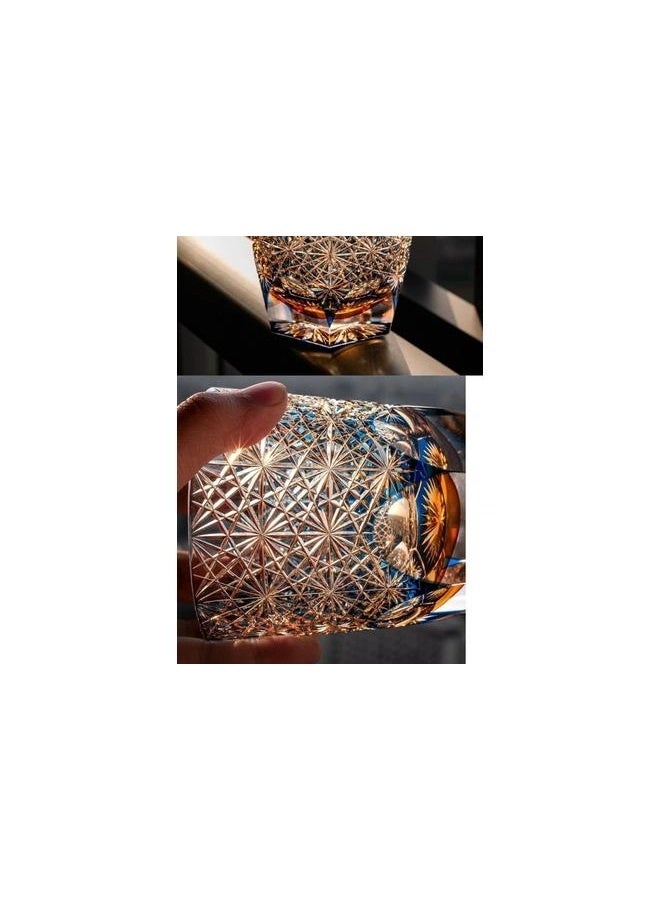 Diamond Crystal Touch Designer High Ball Tumbler Long Drink Glass Set of 1for Drinking Water Beer Soda Fresh JuiceCocktail etc Diamond  - Image 3