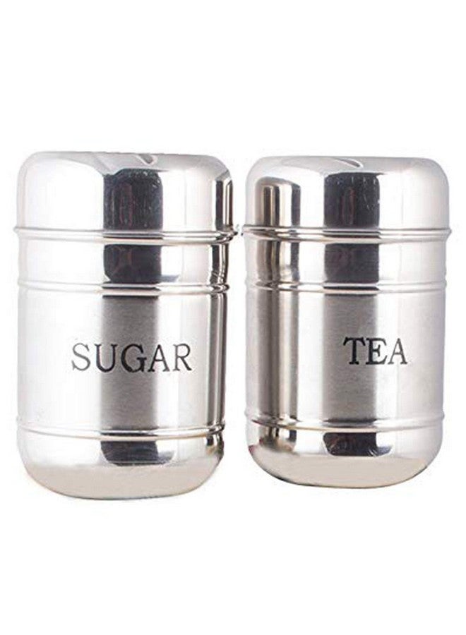 Kuber Industries 2 Pieces Stainless Steel Tea, Sugar Container Set, 500 Ml (Silver) -CTKTC038136, Standard - Image 3