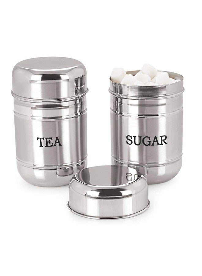 Kuber Industries 2 Pieces Stainless Steel Tea, Sugar Container Set, 500 Ml (Silver) -CTKTC038136, Standard - Image 4