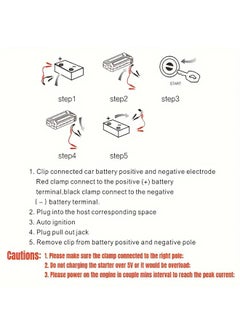 NIBEMINENT 12V Portable Emergency Car Starter: Car Emergency Start Power Air Pump Portable Battery Ignition Starter Lighting Car Air Pump Tire Car Inflator Red  - Image 5