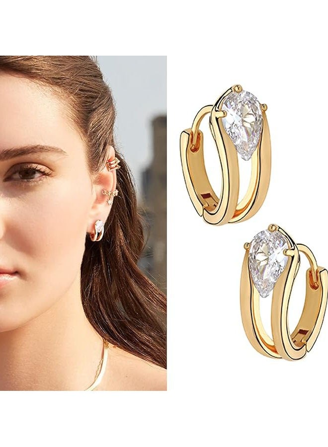 Mevecco Women Huggie Earrings Gold Hoop Sleeper 14K Gold Filled Small Simple Handmade Hypoallergenic Everyday Jewelry - Image 3