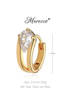 Mevecco Women Huggie Earrings Gold Hoop Sleeper 14K Gold Filled Small Simple Handmade Hypoallergenic Everyday Jewelry  - Image 4