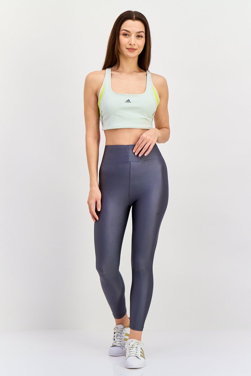 Adidas حمالة صدر رياضية للنساء بتصميم مريح ومبطنة قليلاً، لون أخضر نعناعي - Image 4