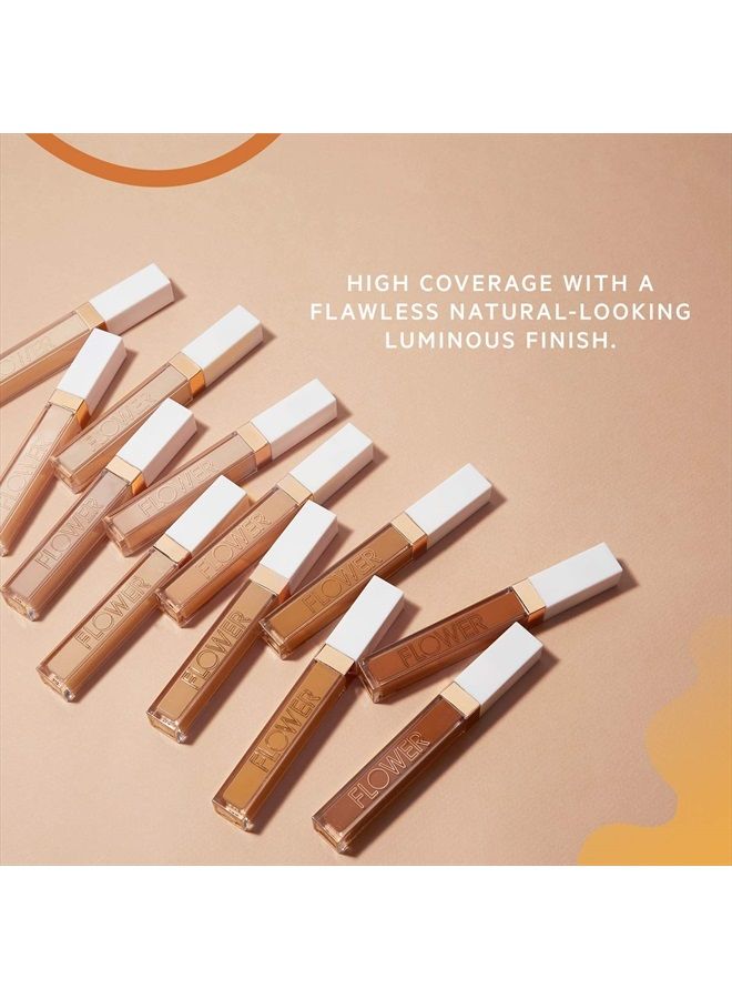 Flower Beauty Light Illusion Full Coverage Concealer Diffuse Dark Under Eye Circles, Weightless Formula, Crease Proof Makeup, Medium Deep, 0.2 Ounce - Image 3