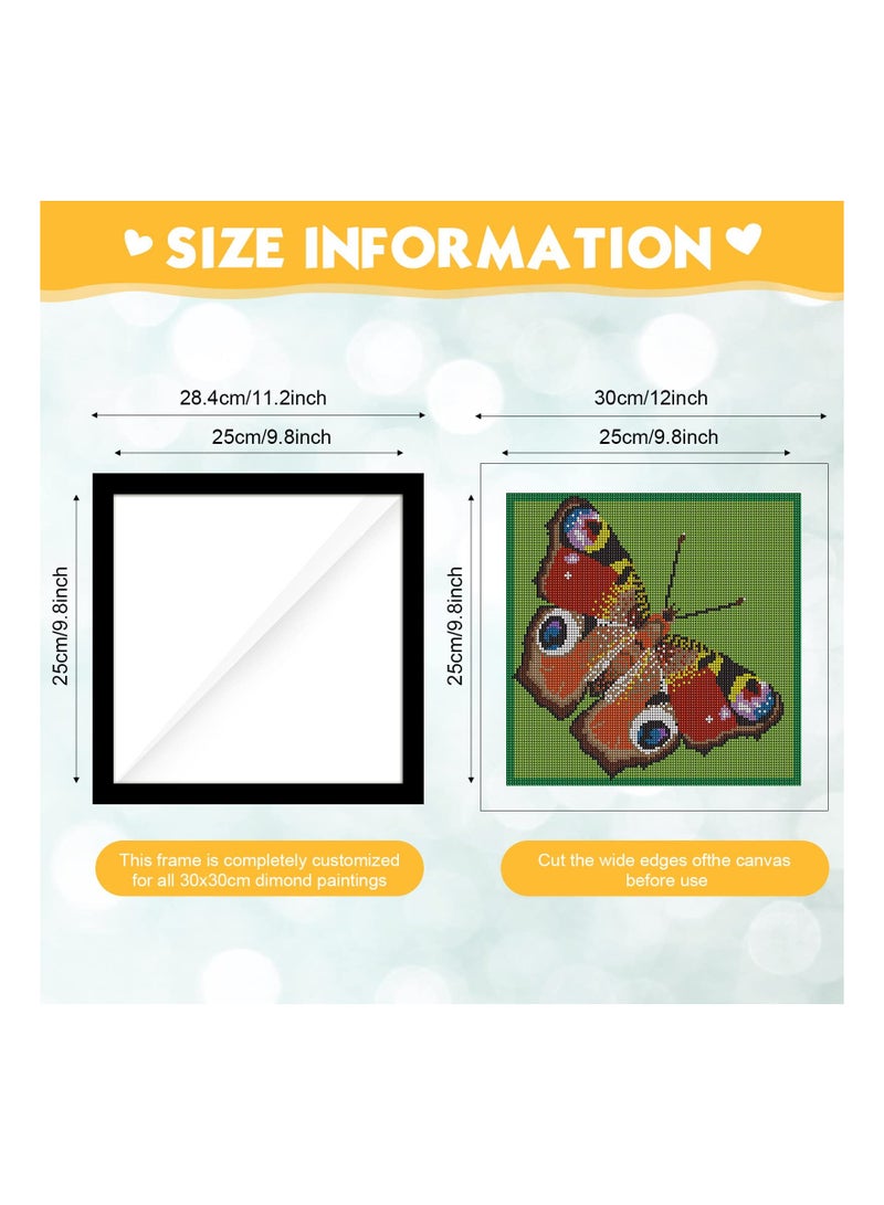 SYOSI SYOSI 6 Pcs Diamond Art Frames, Magnetic Picture Frame, 12 x 12 Inch Frames, Self-adhesive Diamond Art Frames for Wall Window Home Office Photo Display  - Image 2