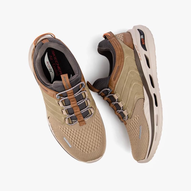 Skechers Men Arch Fit Orvan-Quinter Sneaker in Taupe - Image 5
