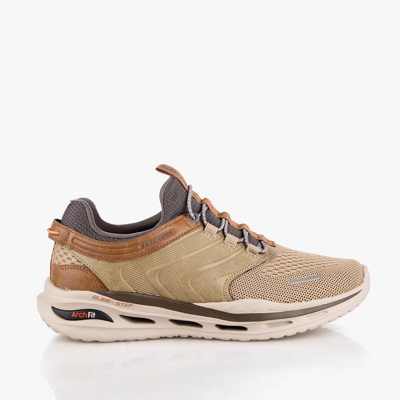 Skechers Men Arch Fit Orvan-Quinter Sneaker in Taupe - Image 3