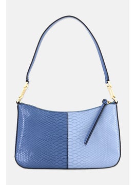 Michael Kors Women Laney Snake Skin Cross Body Bag 18 H x 29 L x 7 W cm, Blue  - Image 2