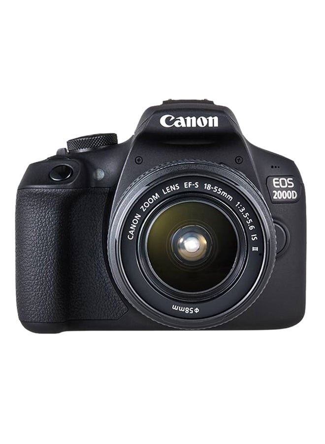 Canon EOS 2000D Camera + EF-S 18-55mm IS II Lens (with Optical Image Stabilizer)