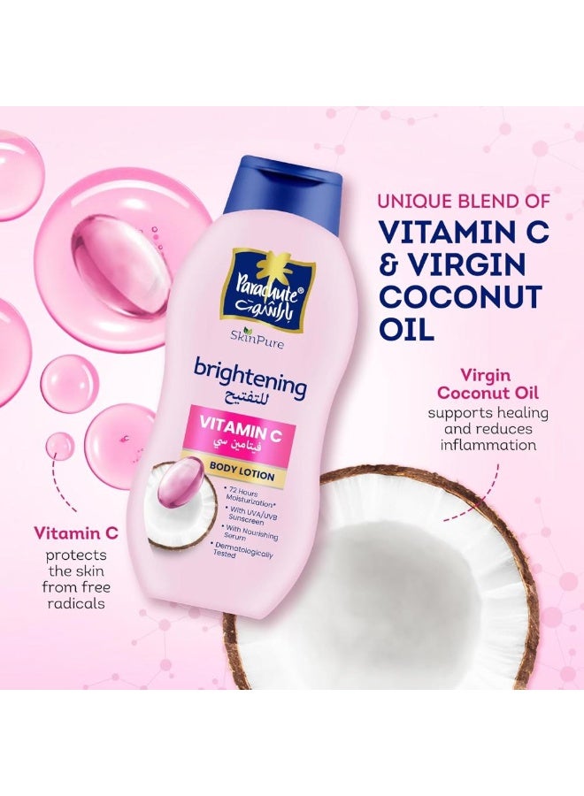 باراشوت لوشن تفتيح الجسم بفيتامين سي وزيت جوز الهند  400 مل - Image 2