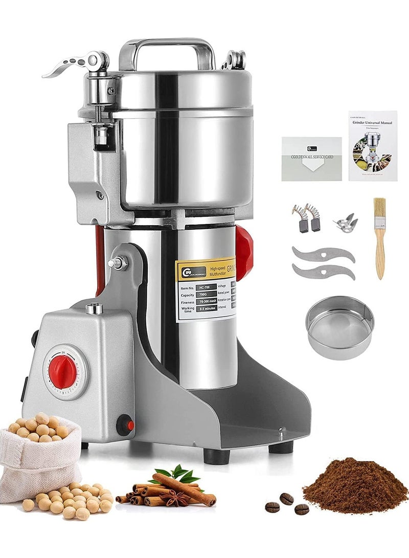 DubaiGallery 800G Electric Grain Grinder Mill Cereal Crusher High Speed Swing Type Herb Grinder 3000W Fine Powder Machine for Kitchen Coffee Sugar Spices Pepper Beans Nuts Family Medical Powder Machine - Image 1