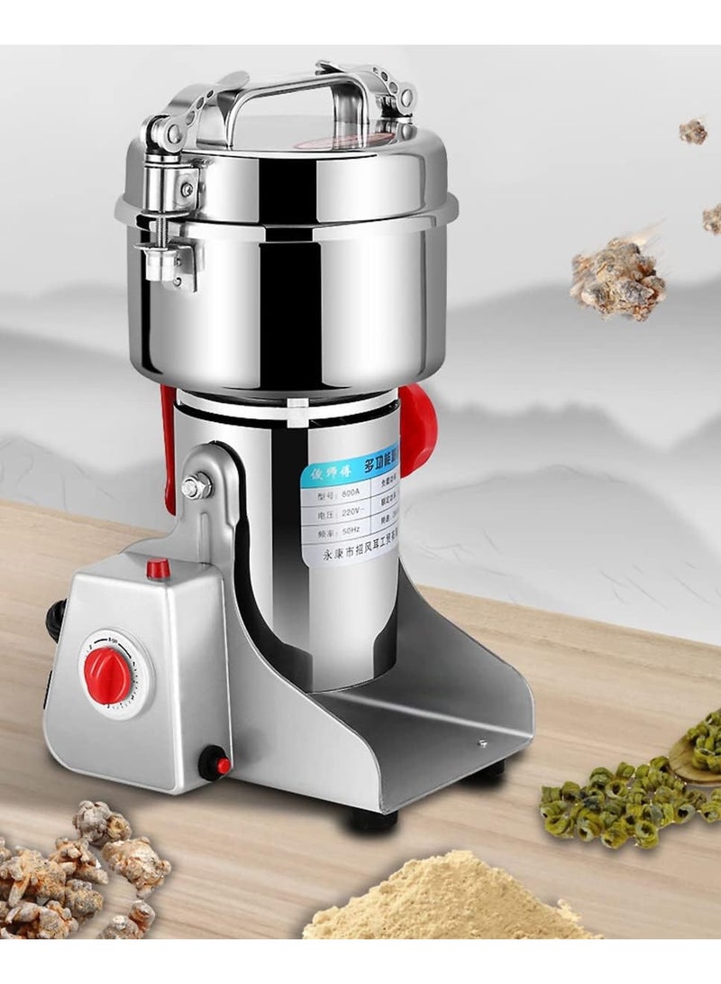 DubaiGallery 800G Electric Grain Grinder Mill Cereal Crusher High Speed Swing Type Herb Grinder 3000W Fine Powder Machine for Kitchen Coffee Sugar Spices Pepper Beans Nuts Family Medical Powder Machine - Image 2