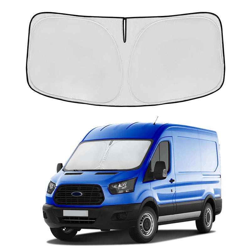for Ford Transit 20152024 2025 Windshield Sun Shade Custom Fit Front Window Shade Transit Accessories Wagon XLWagon XLT Cargo VehicleConnect Van XL Foldable Sunshade Blocks UV Rays