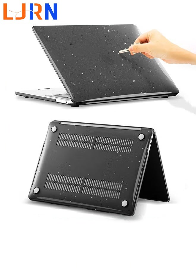 Glitter Black Gradient MacBook Air 13 Inch Case 2022 2021 2020 2019 2018 M1/A2337/A2179/A1932, Glitter Hard Shell Case for MacBook air 13''