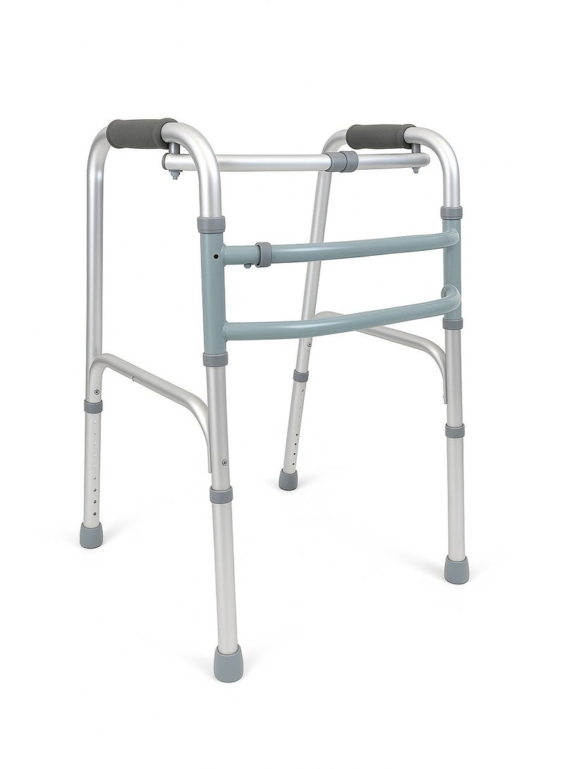 Advance Care Adjustable Foldable Aluminum Walker Without Wheels – Model 915L - Image 1