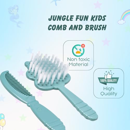 Adore Jungle Fun Brush and Comb Set | Newborn Scalp Grooming Product for Infant Toddler Kids & for New Born Children (Honey Bee) - Image 3