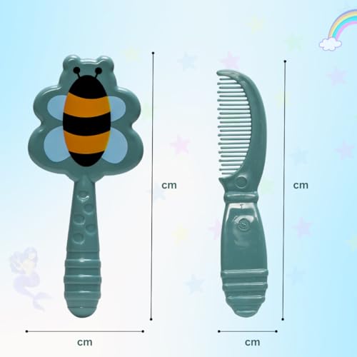 Adore Jungle Fun Brush and Comb Set | Newborn Scalp Grooming Product for Infant Toddler Kids & for New Born Children (Honey Bee) - Image 2