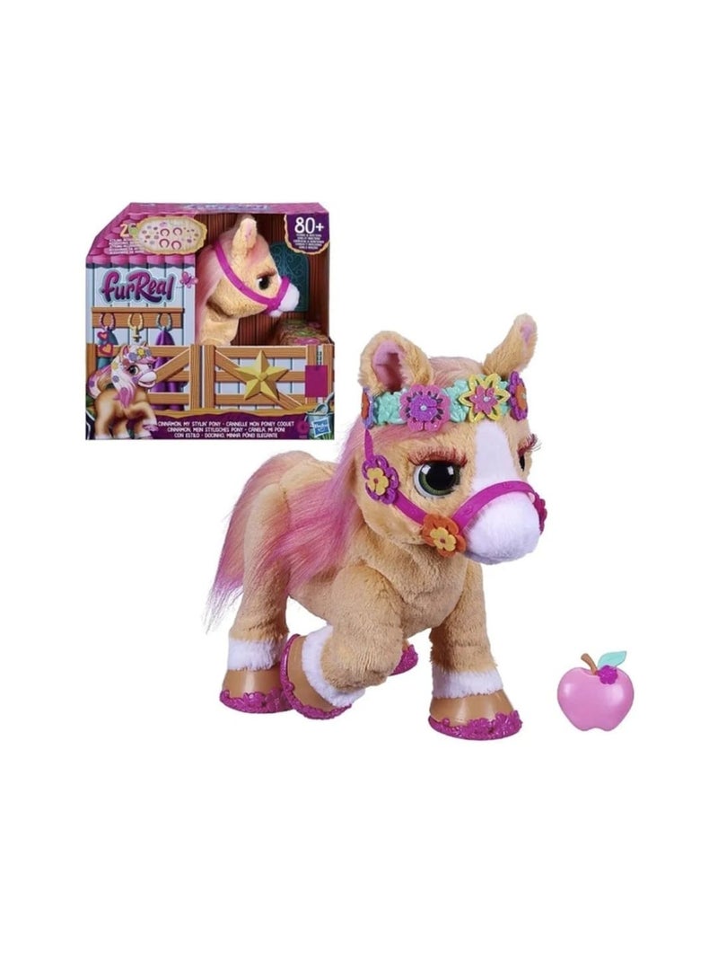 FurReal Cinnamon My Stylin' Pony, Interactive Plush Toy, 80+ Sounds and Reactions, with Accessories, Best Gift / Friend For Girls and Boys - Image 3