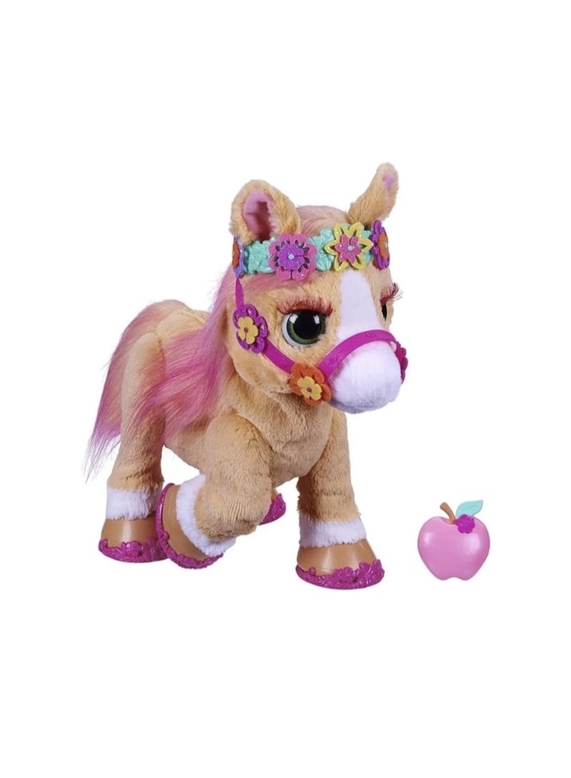 FurReal Cinnamon My Stylin' Pony, Interactive Plush Toy, 80+ Sounds and Reactions, with Accessories, Best Gift / Friend For Girls and Boys - Image 1