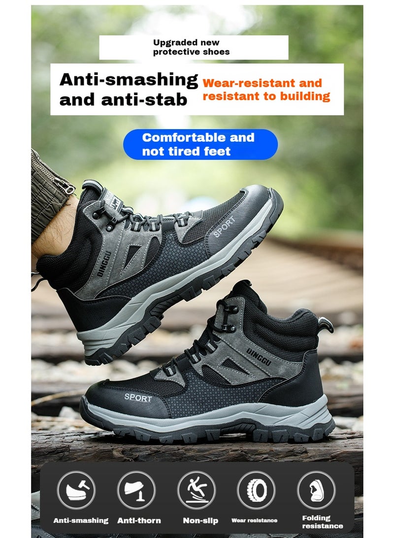 Steel Toe Shoes for Men Lightweight Safety Shoes Comfortable Puncture Proof Slip On Indestructible Work Shoes and Fashion Sneakers. - Image 2