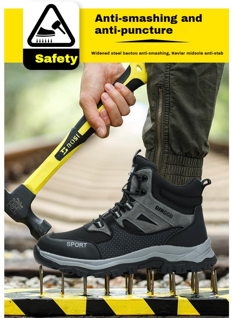 Steel Toe Shoes for Men Lightweight Safety Shoes Comfortable Puncture Proof Slip On Indestructible Work Shoes and Fashion Sneakers. - Image 5