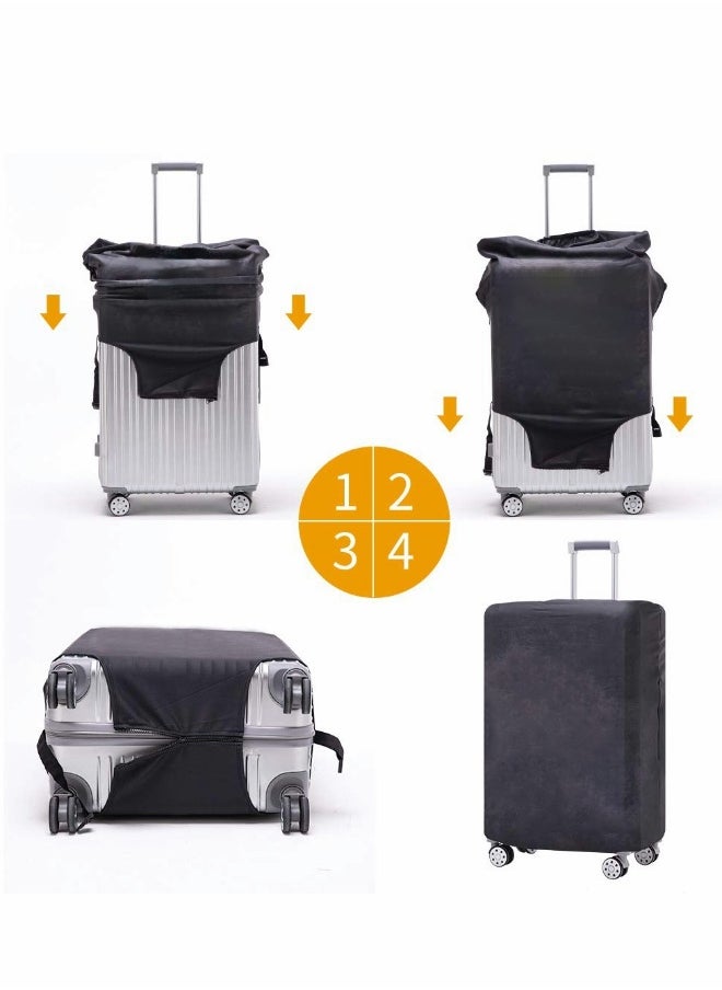 Generic Luggage Cover Water Washable Suitcase Cover Spandex Elastic Luggage Protective Covers Travel Accessories Suitable for 18-32 Inch Trolley Case  - Image 4