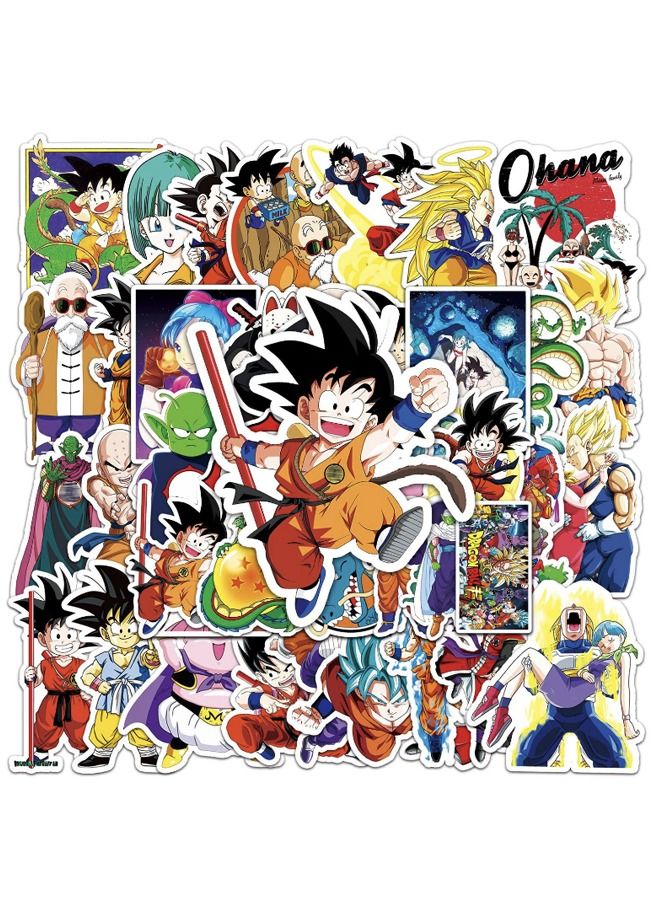 مجموعة 50 ملصقات للكتابة على الجدران برسومات كرتونية دراغون بول - Image 1