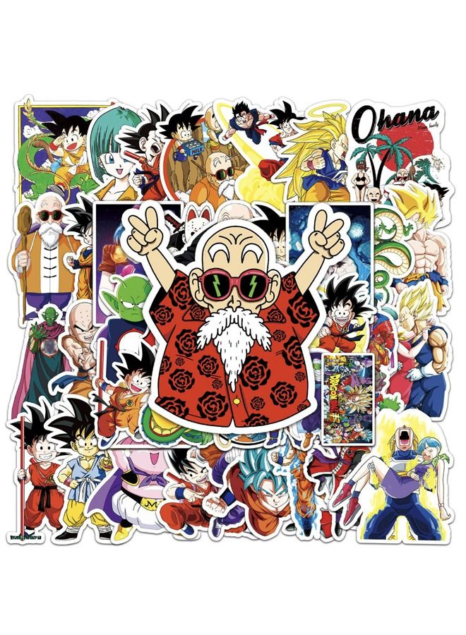 مجموعة 50 ملصقات للكتابة على الجدران برسومات كرتونية دراغون بول - Image 2