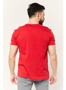 KANGOL Men Sportswear Fit Short Sleeves Outdoor T-shirt, Red  - Image 4