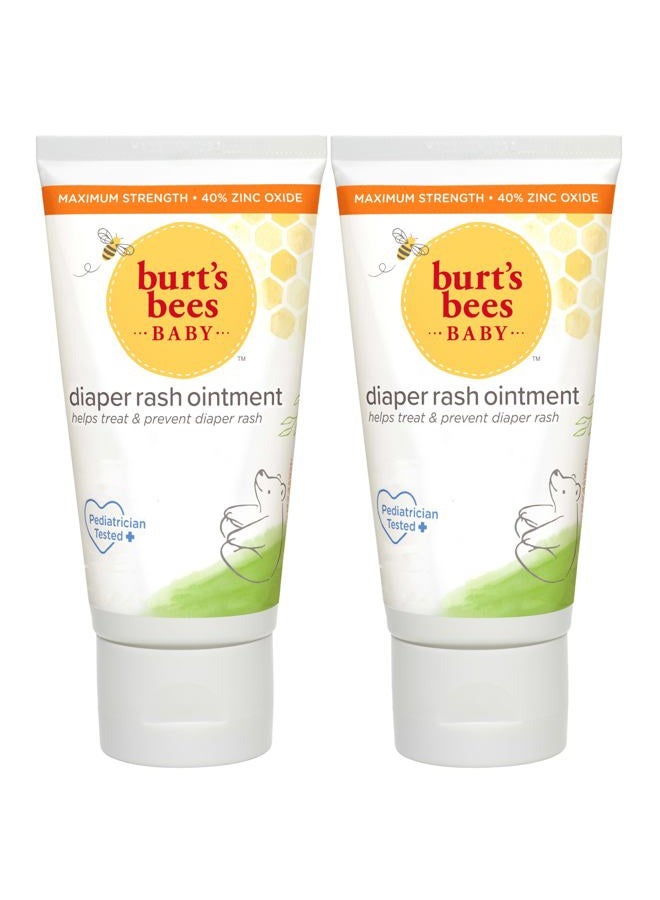 Burt's Bees Baby Diaper Rash Ointment, 100% Natural Skin Care, 3 Ounce (2 Pack) - Image 1