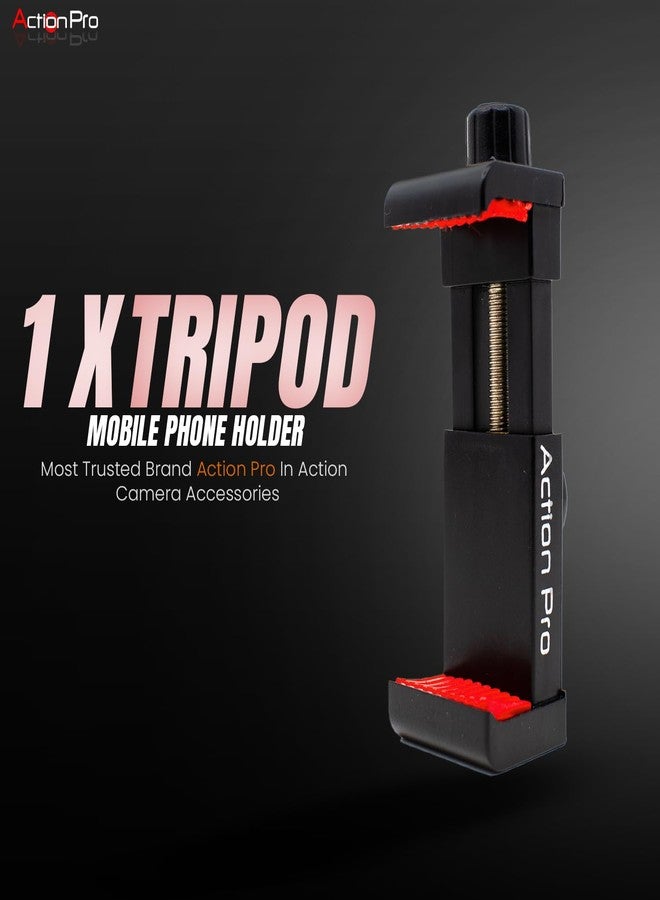 Action Pro Universal Tripod Phone Holder 1/4 Adapter | Phone Tripod Mount | Cell Phone Holder Mount Adapter Compatible with Xiaomi/Samsung/Vivo/Realme/Oppo/Apple//Micromax/Google (Made in India) - Image 2