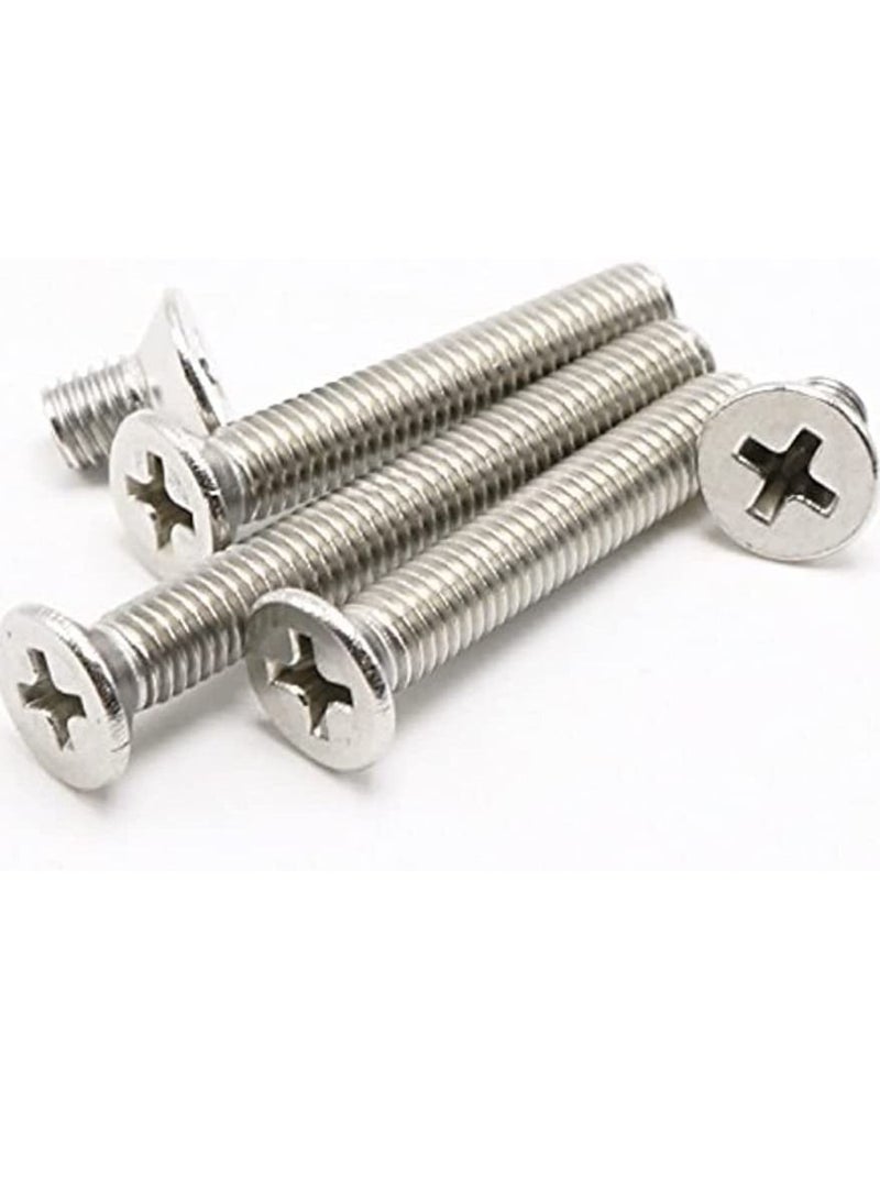 RACO RACO Machine Screws Bolts Stainless Steel Round Head Phillips Screws Muliti Purpose Use 100, 3.5x50mm  - Image 1