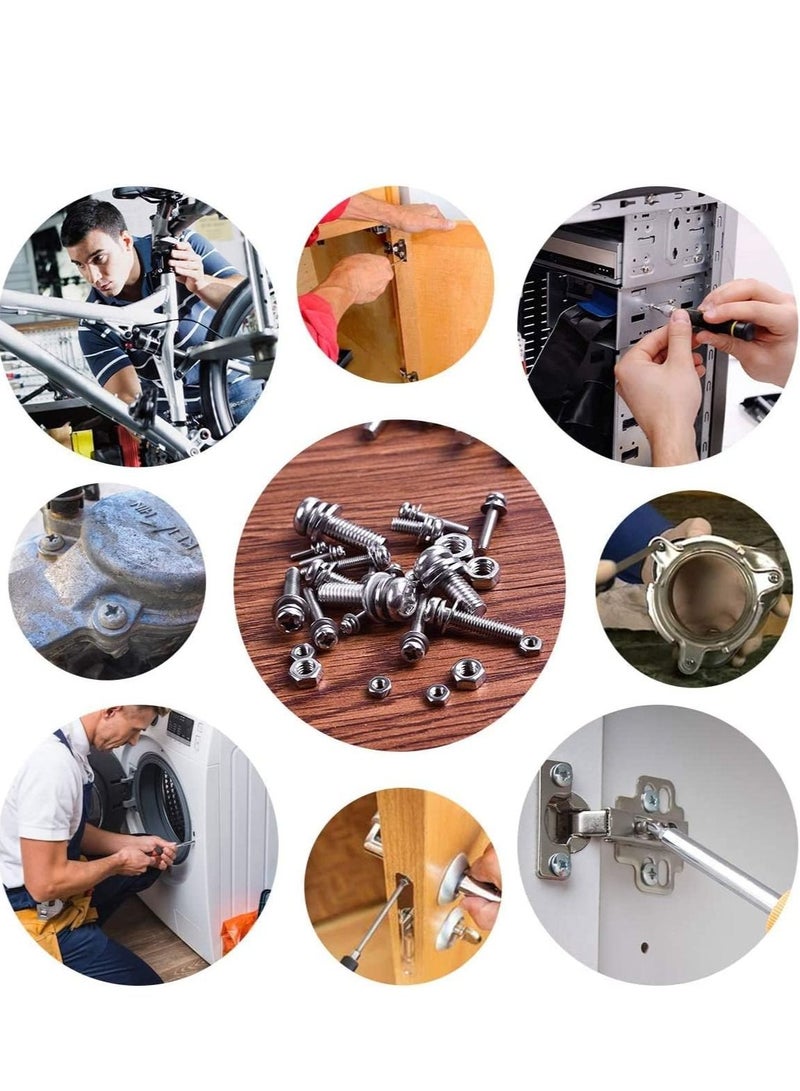 RACO RACO Machine Screws Bolts Stainless Steel Round Head Phillips Screws Muliti Purpose Use 100, 3.5x50mm  - Image 2