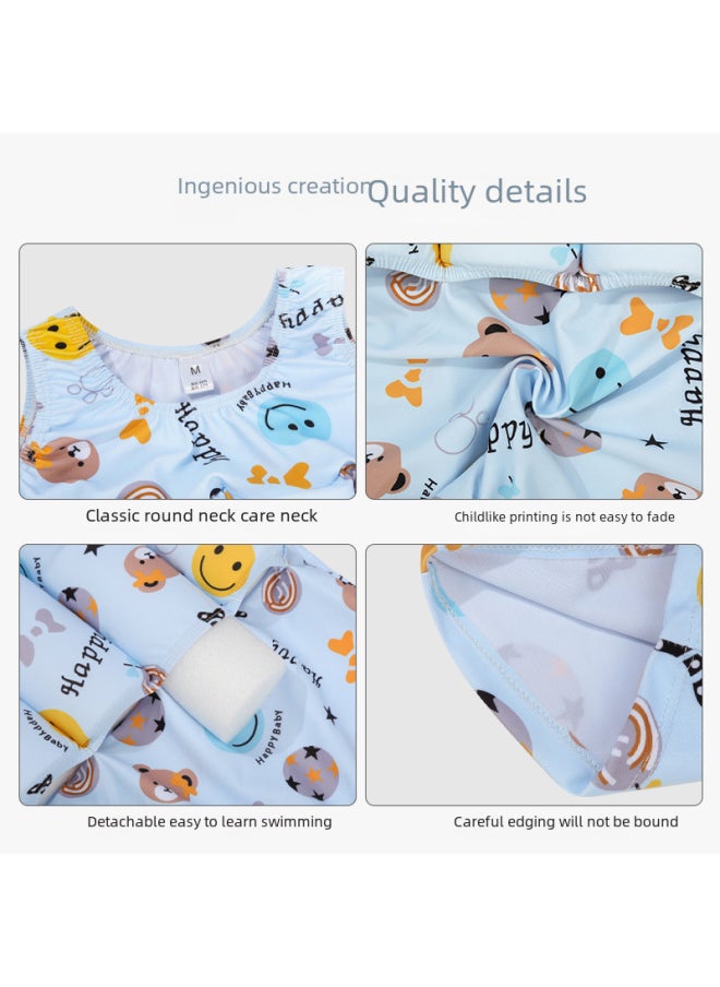 Loquat Children's Buoyancy Swimsuit Baby Swimsuit One-piece Girl Toddler 2-3 Years Old Toddler 1 Boy Swimsuit Baby-Color:Car-  - Image 4