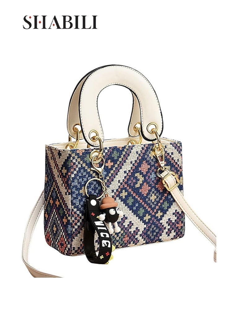 شبيلي حقيبة كتف نسائية عصرية، حقيبة يد للسيدات مزينة بدمية أنيقة، حقيبة توت وكلاتش محمولة، حقيبة صغيرة للهاتف والاستخدام اليومي، حقيبة كروس وحقائب ساتشيل وشاطئ عملية للبنات والطالبات والمراهقات - Image 1