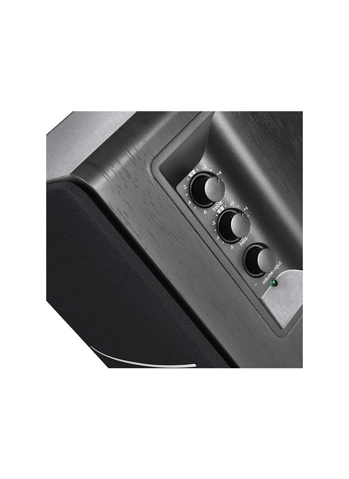 EDIFIER - Edifier R1280DBs Active Bluetooth Bookshelf Speakers - Optical Input - 2.0 Wireless Studio Monitor Speaker - 42W RMS with Subwoofer Line Out - Black - Image 1