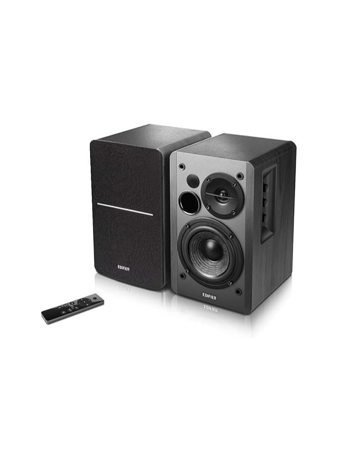 EDIFIER - Edifier R1280DBs Active Bluetooth Bookshelf Speakers - Optical Input - 2.0 Wireless Studio Monitor Speaker - 42W RMS with Subwoofer Line Out - Black - Image 1