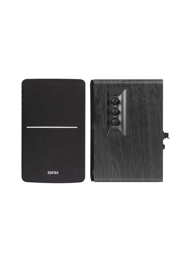 EDIFIER - Edifier R1280DBs Active Bluetooth Bookshelf Speakers - Optical Input - 2.0 Wireless Studio Monitor Speaker - 42W RMS with Subwoofer Line Out - Black - Image 1