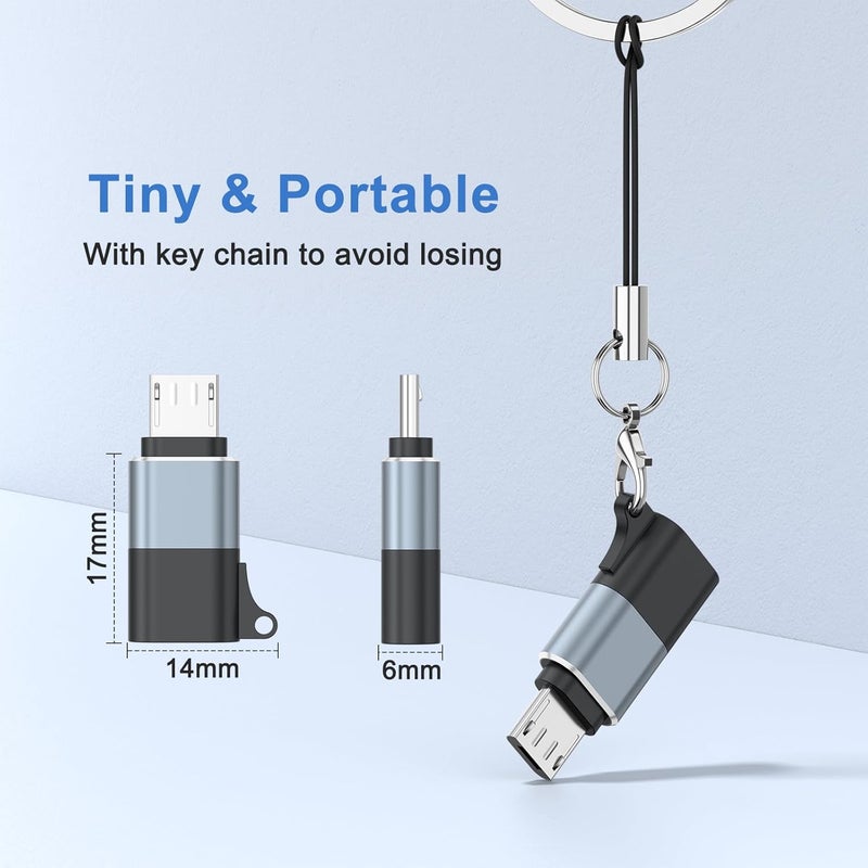 Tobfit Tobfit Micro USB to USB C Adapter for Type C Female to Micro B Male Converter QC 3.0 Data Transfer Compatible with PS4 Xbox Game Controller Spaker Driving Recorder Galaxy S7 Micro USB Devices - Image 4