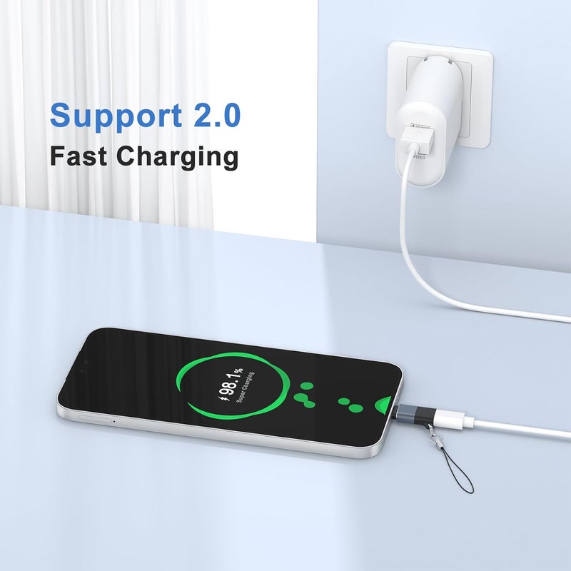 Tobfit Tobfit Micro USB to USB C Adapter for Type C Female to Micro B Male Converter QC 3.0 Data Transfer Compatible with PS4 Xbox Game Controller Spaker Driving Recorder Galaxy S7 Micro USB Devices - Image 5