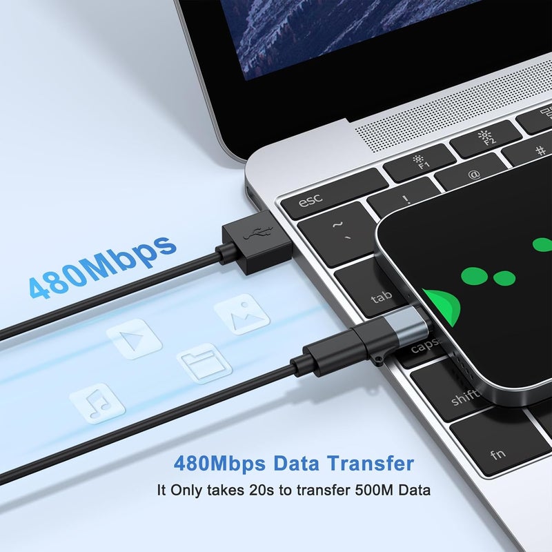 Tobfit Tobfit Micro USB to USB C Adapter for Type C Female to Micro B Male Converter QC 3.0 Data Transfer Compatible with PS4 Xbox Game Controller Spaker Driving Recorder Galaxy S7 Micro USB Devices - Image 3