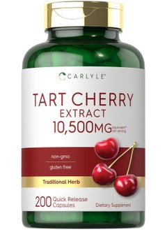 CARLYLE Tart Cherry Extract Traditional Herb, 200 Quick Release Capsules  - Image 1