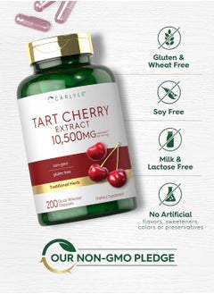 CARLYLE Tart Cherry Extract Traditional Herb, 200 Quick Release Capsules  - Image 4