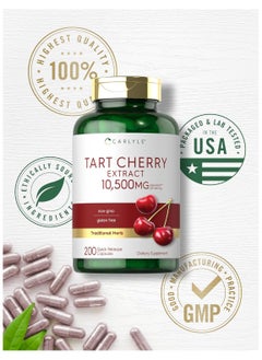 CARLYLE Tart Cherry Extract Traditional Herb, 200 Quick Release Capsules  - Image 5