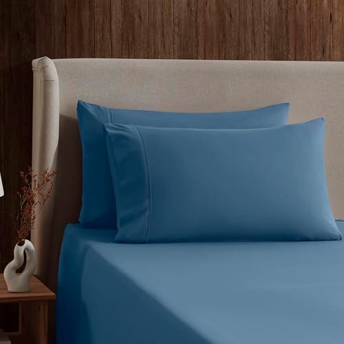 Nestl Queen Sheet Set - Luxury 1800 Ultra-Soft Microfiber Bed Sheets - Double Brushed - Deep Pockets - Easy Fit - 4 Piece Set - Bedding Sheets & Pillowcases (Queen, Blue Heaven) - Image 3