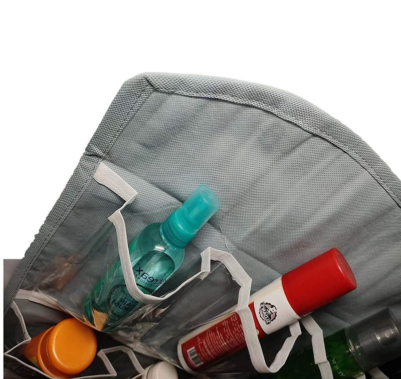 Coolkart Coolkart 16 Clear Pockets Hanging Organizer Bag for Socks Undergarments Cupboard Belt Ties Scarf Jewelry Accessories Lingerie Storage OrganiserGrey  - Image 5