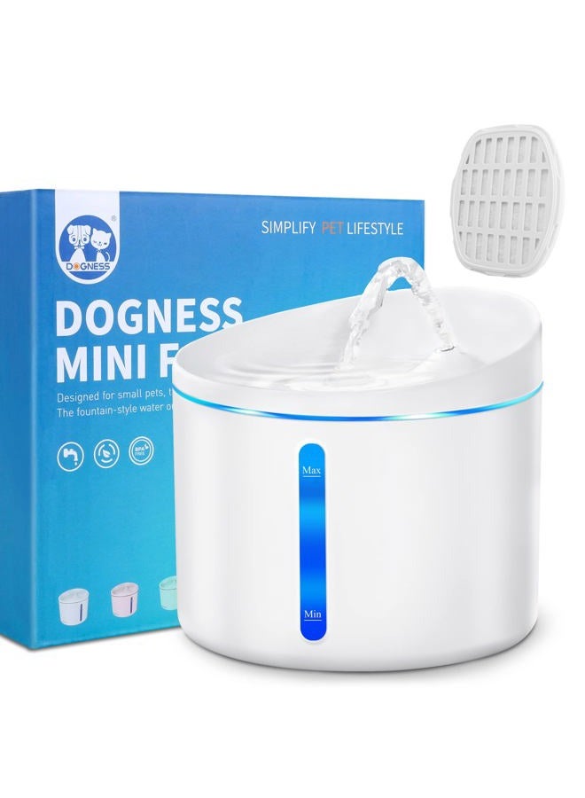 DOGNESS D03 Pet Water Fountain, 1L Healthy and Hygienic Drinking Fountain Super Quiet Flower Automatic Electric Water Bowl for Dogs, Cats, Birds (White) - Image 1